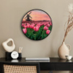 Tulpen - Molen - Nederland Fotolijst rond zonder passe partout klein -sfeer1