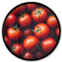 Groente - Rood - Tomaten Fotolijst rond zonder passe partout klein -3d