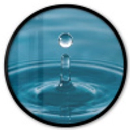 Waterdruppel - Water - Oppervlakte Fotolijst rond zonder passe partout klein -3d