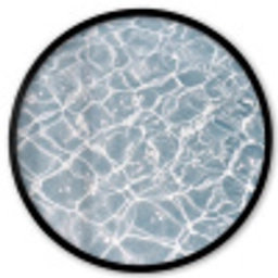 Water - Reflectie - Zonlicht Fotolijst rond zonder passe partout klein -3d