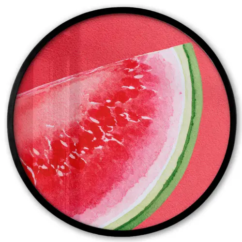 Watermeloen - Rood - Zomers Fotolijst rond zonder passe partout klein -3d