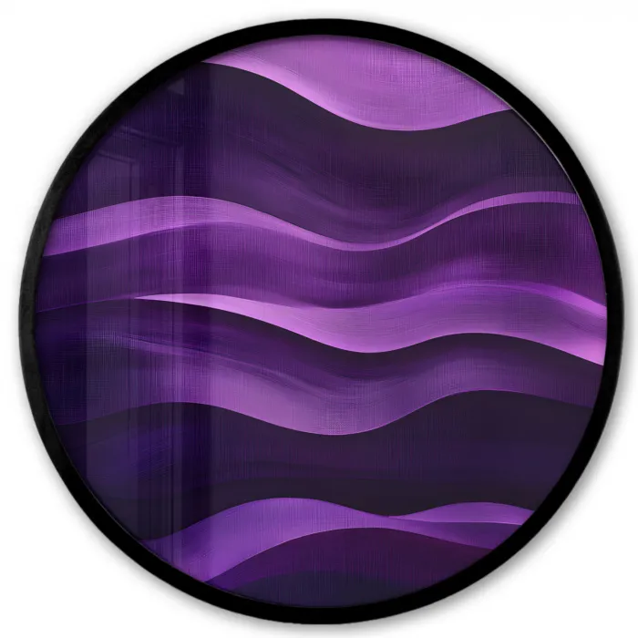 Golven - Abstract - Paars Fotolijst rond zonder passe partout klein -3d