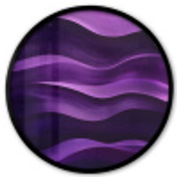 Golven - Abstract - Paars Fotolijst rond zonder passe partout klein -3d