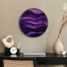 Golven - Abstract - Paars Fotolijst rond zonder passe partout klein -sfeer1