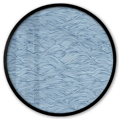 Golven - Ritmisch - Blauw Fotolijst rond zonder passe partout klein 856 -3d