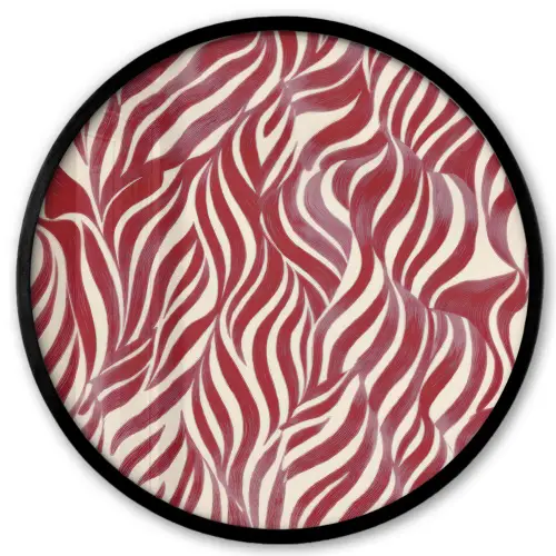 Golvende vormen - Abstract - Rood Fotolijst rond zonder passe partout klein -3d