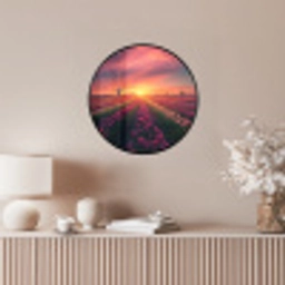 Windmolen - Zonsondergang - Landschap Fotolijst rond zonder passe partout klein -sfeer3