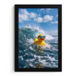 Badeend - Stoer - Golven fotolijst zwart zonder passe partout klein -3d