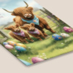 Schotsehooglanders - Paaseieren - Lente fotolijst zwart zonder passe partout klein -zsfeer6