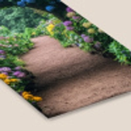 Doorkijk - Bloemen - Hortensia - Pad fotolijst zwart zonder passe partout klein -zsfeer6