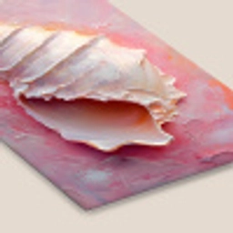 Schelp - Pastel - Pink fotolijst zwart zonder passe partout klein -zsfeer6