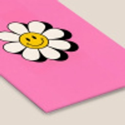Smiley - Bloem - Roze fotolijst zwart zonder passe partout klein -zsfeer6