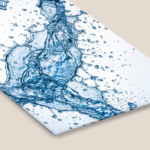 Spash - Water - Blauw fotolijst zwart zonder passe partout klein -zsfeer6