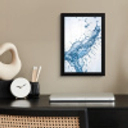 Spash - Water - Blauw fotolijst zwart zonder passe partout klein -sfeer1