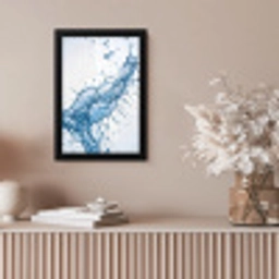 Spash - Water - Blauw fotolijst zwart zonder passe partout klein -sfeer5