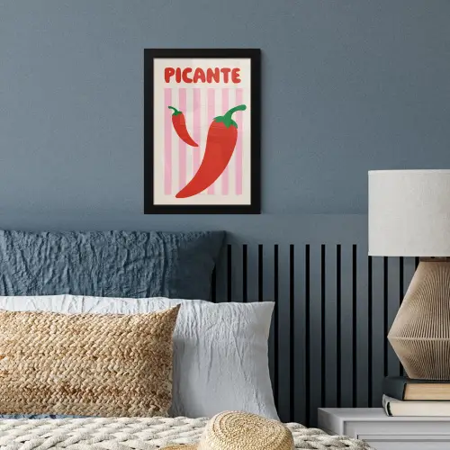 Pittig - Pepers - Rood fotolijst zwart zonder passe partout klein -sfeer3