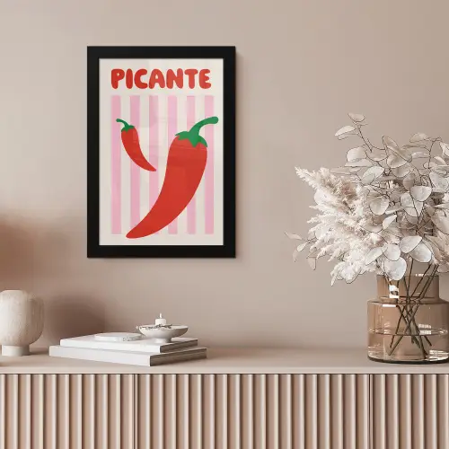 Pittig - Pepers - Rood fotolijst zwart zonder passe partout klein -sfeer5