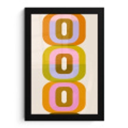 Stapel - Vormen - Geblokt - Oranje fotolijst zwart zonder passe partout klein -3d