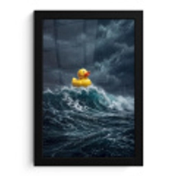Storm - Badeend - Golven fotolijst zwart zonder passe partout klein -3d