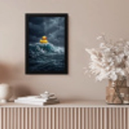 Storm - Badeend - Golven fotolijst zwart zonder passe partout klein -sfeer5