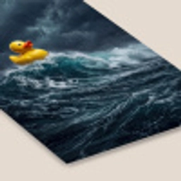 Storm - Badeend - Golven fotolijst zwart zonder passe partout klein -zsfeer6