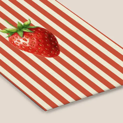 Aardbei - Strepen - Rood fotolijst zwart zonder passe partout klein -zsfeer6
