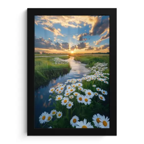 Beekje - Landschap - Margriet fotolijst zwart zonder passe partout klein -3d