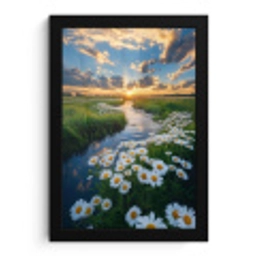 Beekje - Landschap - Margriet fotolijst zwart zonder passe partout klein -3d