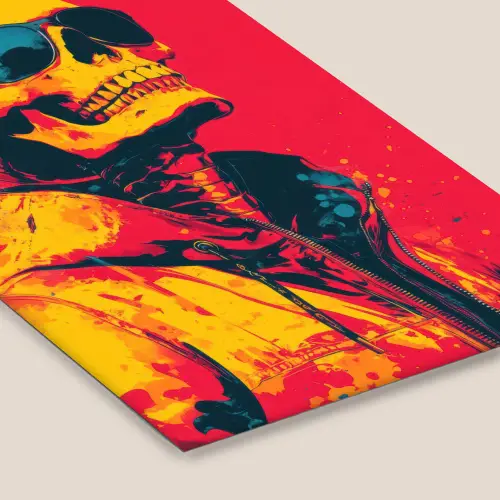 Zonnebril - Schedel - Jas - Rood fotolijst zwart zonder passe partout klein -zsfeer6