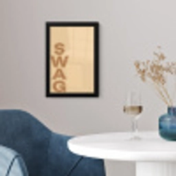 Swag - Bruin - Beige fotolijst zwart zonder passe partout klein -sfeer4