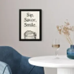 Tekst - Glas - Getekend - Citroen fotolijst zwart zonder passe partout klein -sfeer4