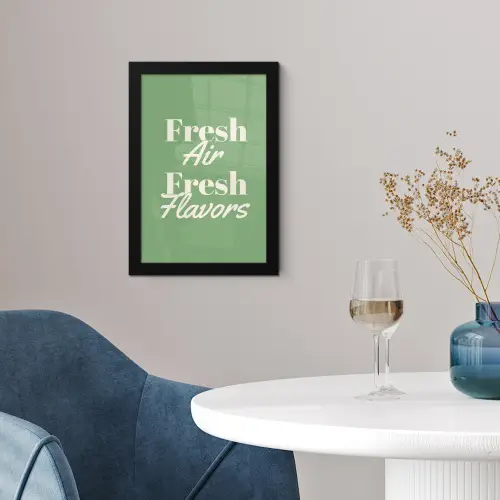 Tekst - Groen - Sierlijk - Letters fotolijst zwart zonder passe partout klein -sfeer4