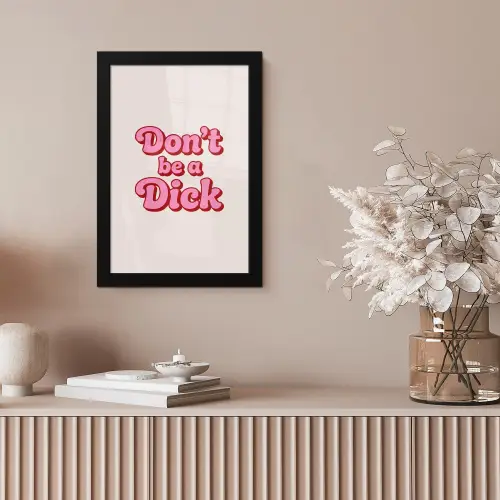 Tekst - Boodschap - Roze fotolijst zwart zonder passe partout klein -sfeer5