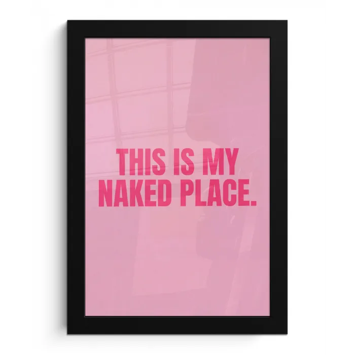 Tekst - Modern - Roze fotolijst zwart zonder passe partout klein -3d