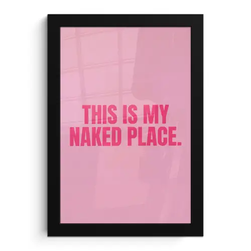 Tekst - Modern - Roze fotolijst zwart zonder passe partout klein -3d