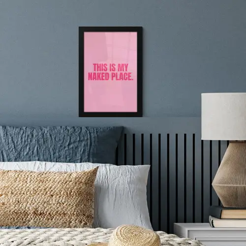 Tekst - Modern - Roze fotolijst zwart zonder passe partout klein -sfeer3