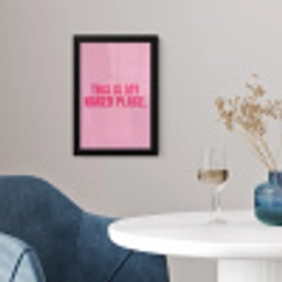Tekst - Modern - Roze fotolijst zwart zonder passe partout klein -sfeer4