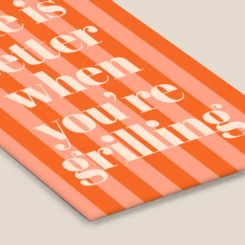 Tekst - Gestreept - Oranje - Zomer fotolijst zwart zonder passe partout klein -zsfeer6