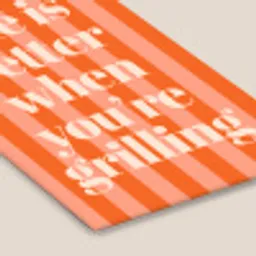 Tekst - Gestreept - Oranje - Zomer fotolijst zwart zonder passe partout klein -zsfeer6