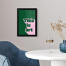 This is art - Schaduw - Roze fotolijst zwart zonder passe partout klein -sfeer4