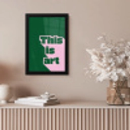 This is art - Schaduw - Roze fotolijst zwart zonder passe partout klein -sfeer5