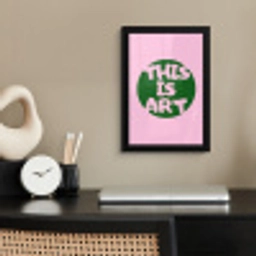 This is art - Tekst - Cirkel - Groen fotolijst zwart zonder passe partout klein -sfeer1