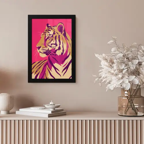 Tijger - Modern - Neon fotolijst zwart zonder passe partout klein -sfeer5