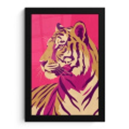 Tijger - Modern - Neon fotolijst zwart zonder passe partout klein -3d