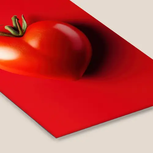 Tomaat - Rood - Hart fotolijst zwart zonder passe partout klein -zsfeer6