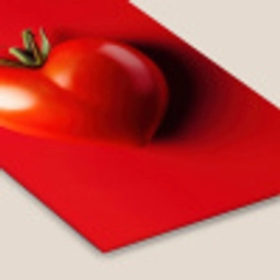 Tomaat - Rood - Hart fotolijst zwart zonder passe partout klein -zsfeer6