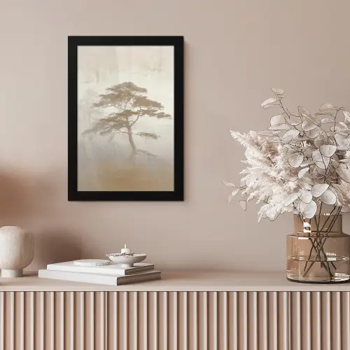 Boom - Oosterse stijl - Landschap fotolijst zwart zonder passe partout klein -sfeer5