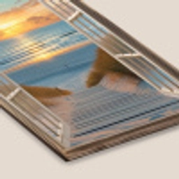 Doorkijk - Strand - Pad - Zonsondergang fotolijst zwart zonder passe partout klein -zsfeer6