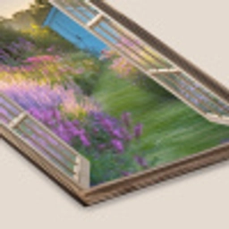 Doorkijk - Bloemen - Raam - Natuur fotolijst zwart zonder passe partout klein -zsfeer6