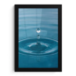 Waterdruppel - Water - Oppervlakte fotolijst zwart zonder passe partout klein -3d